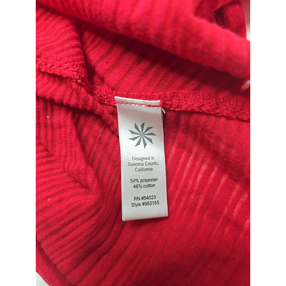Athleta Small Racerback Tank Top Semi Sheer Red Athleisure Activewear - Picture 4 of 8